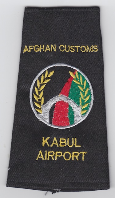 AF 002 Afghan Customs Kabul Airport Shoulder Loop
