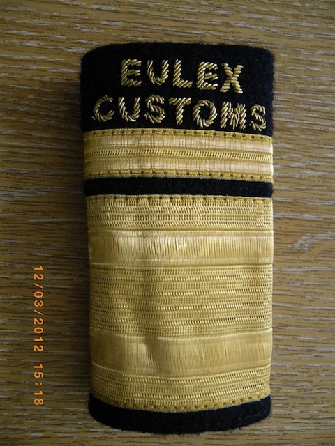 EULEX Customs Kosovo Head of Customs shoulder strap