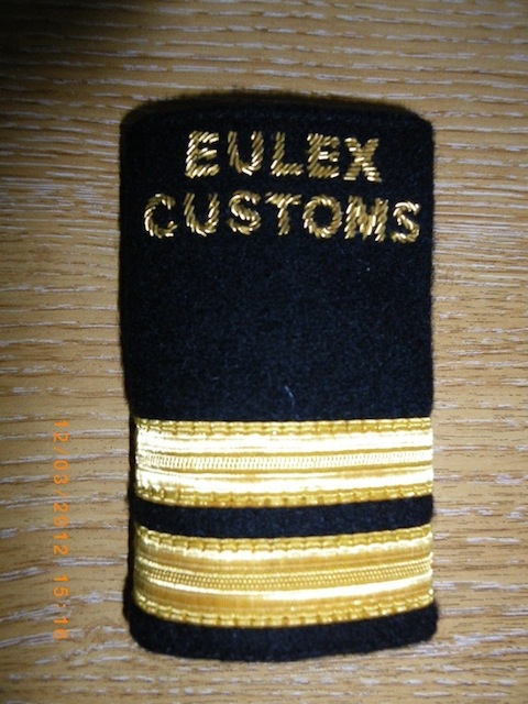 EULEX Customs Kosovo Officer shoulder strap