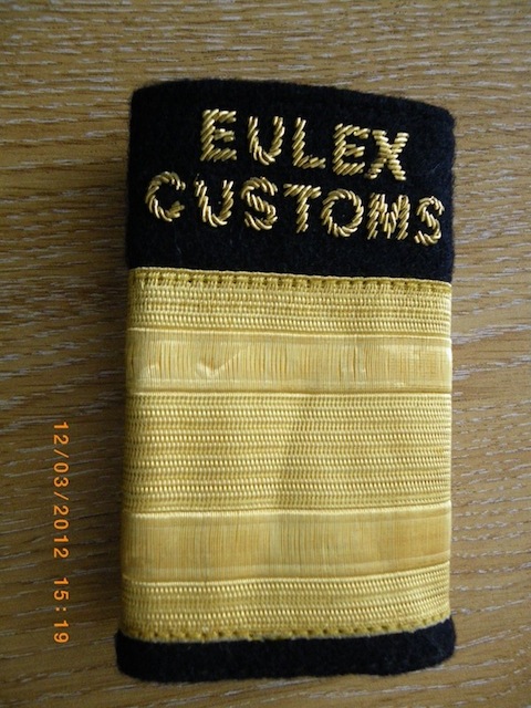 EULEX Customs Kosovo Operational Senior Manager shoulder strap