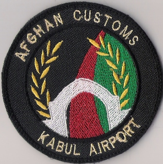 Afghan Customs Kabul Airport shoulder patch