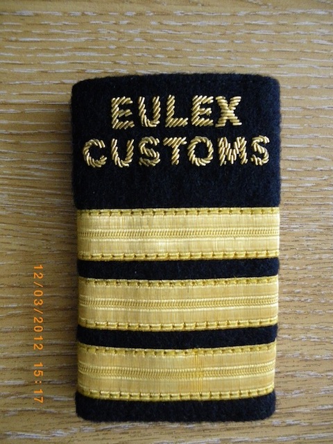 EULEX Senior Customs Kosovo Officer shoulder strap